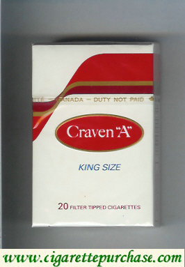 Craven A king size cigarettes